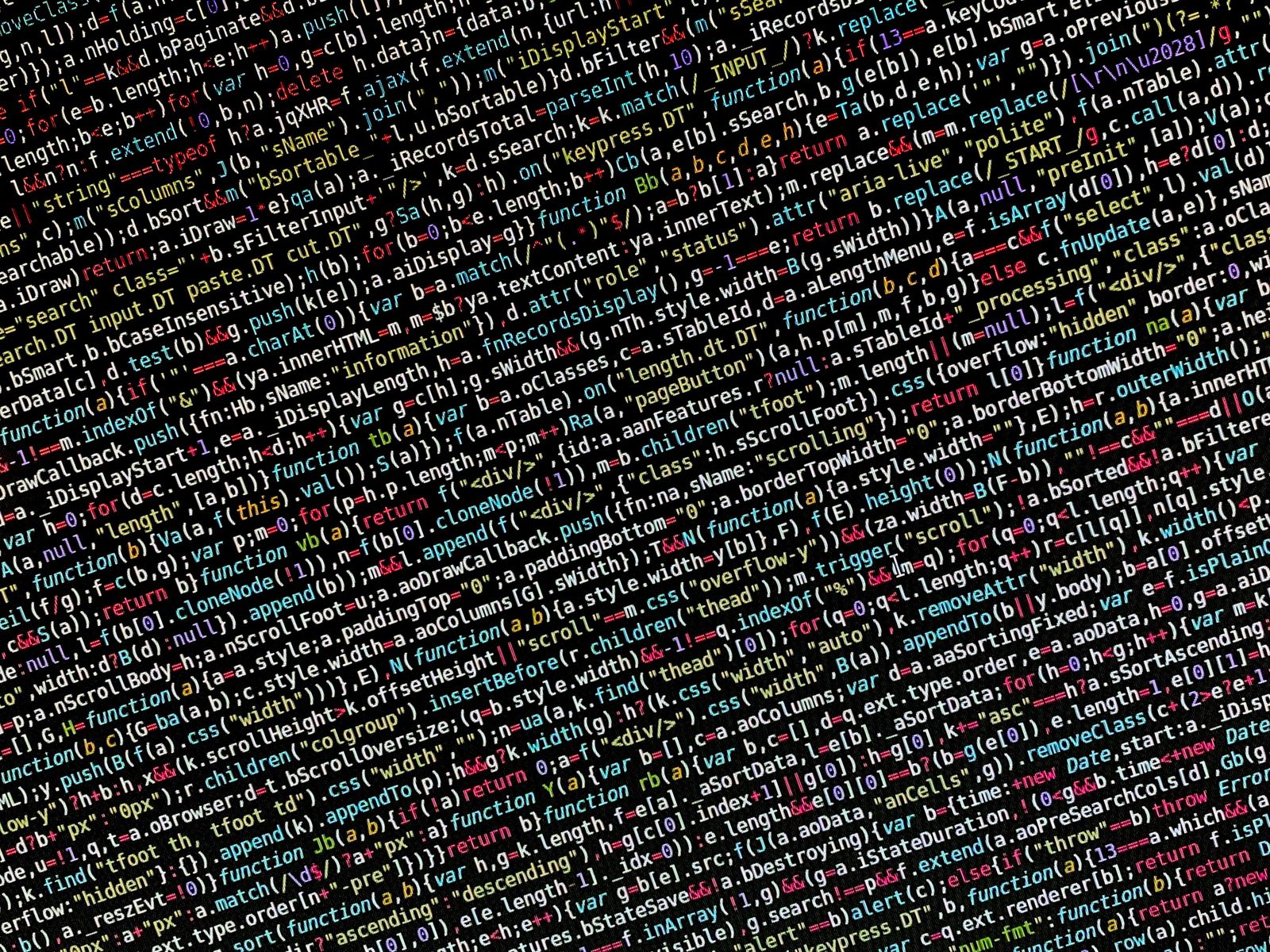 Programmcode auf einem Bildschirm